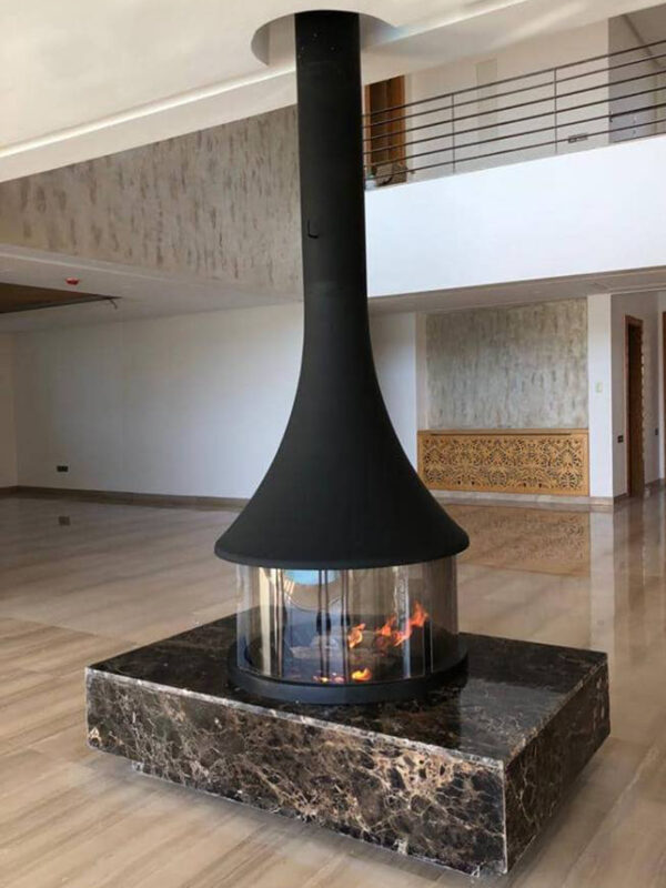Luxus cheminée suspendue à bois Maroc