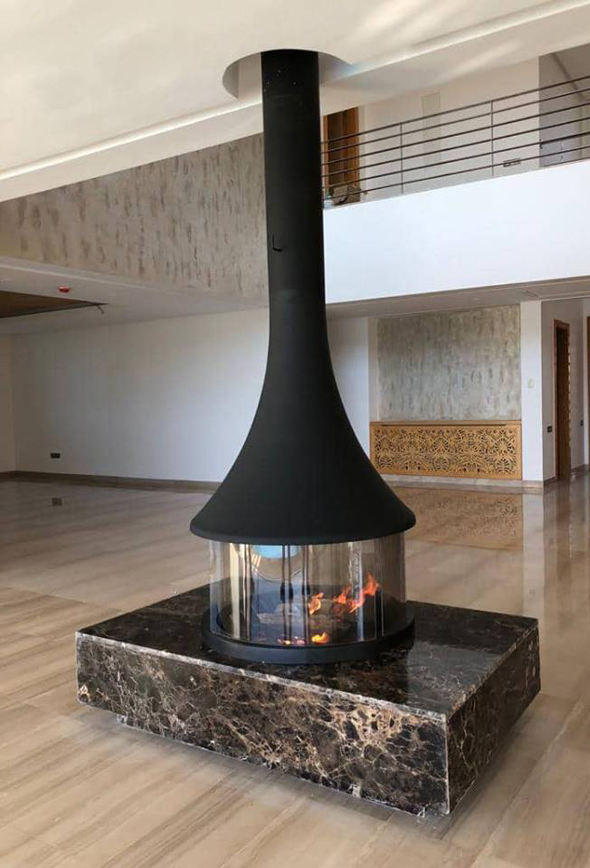 Luxus cheminée suspendue à bois Maroc