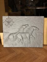 PLAQUE DE CHEMINEE EN FONTE (57*45cm)