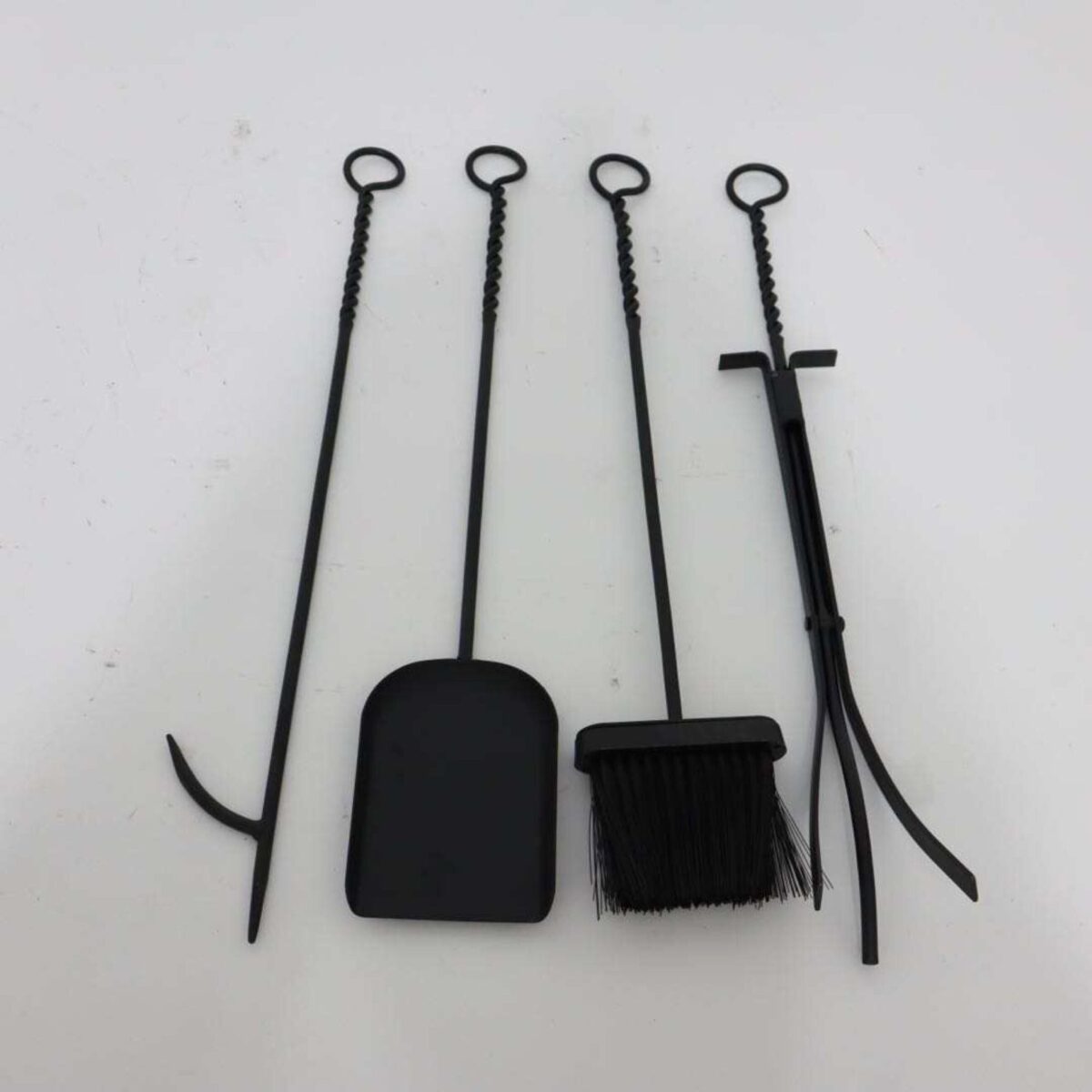 2en1 Serviteur et Porte Bûches de cheminée en acier noir - ALLIN – Image 2